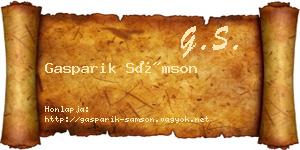 Gasparik Sámson névjegykártya